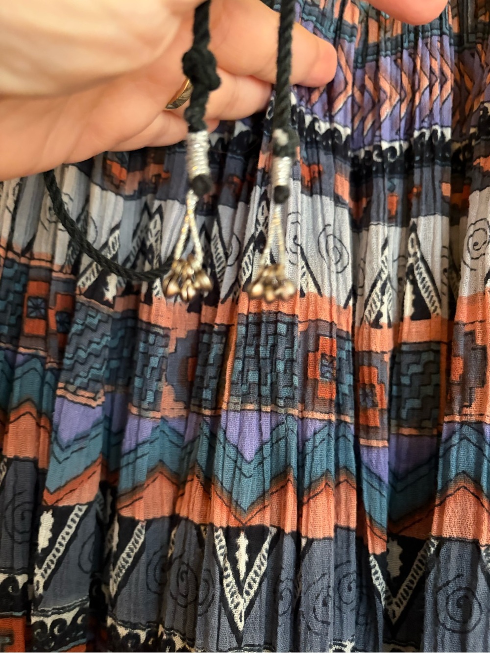 Papillon Cotton Maxi Skirt One Size Sheer Southwestern Boho Cowgirl S M L XL 2XL - Picture 4 of 12